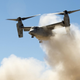 An MV-22 Osprey, pictured, hard-landed during the raid. Photo credit: United States Department of Defense